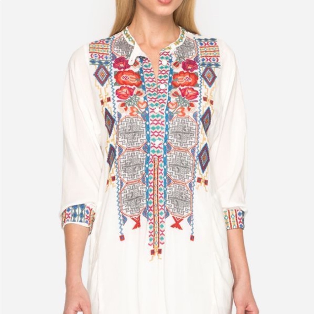Johnny Was Biya sunny tunic top new size xl shirt